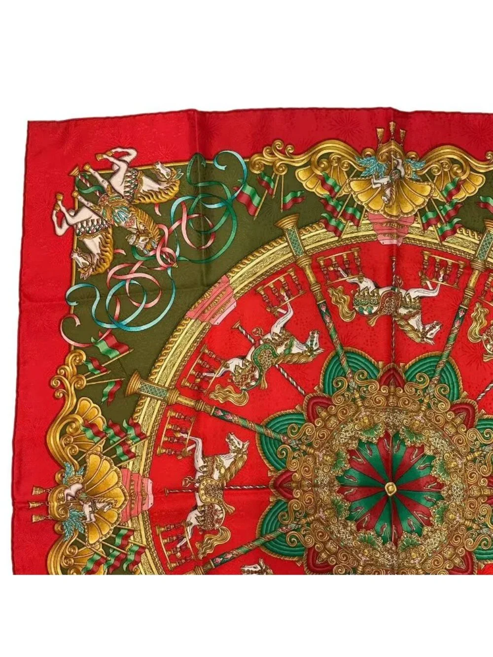 Hermes Carre 90 Scarf Silk Luna Park Amusement Merry Go Round